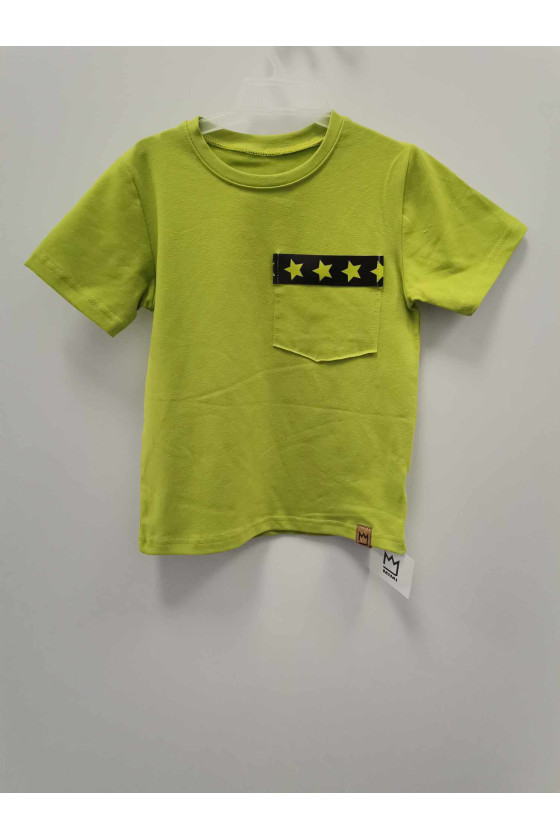 T-shirt limonkowy gwiazdki MIMI