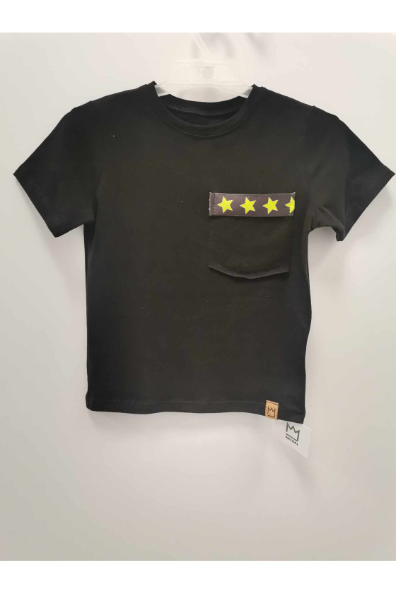 T-shirt czarny gwiazdki MIMI